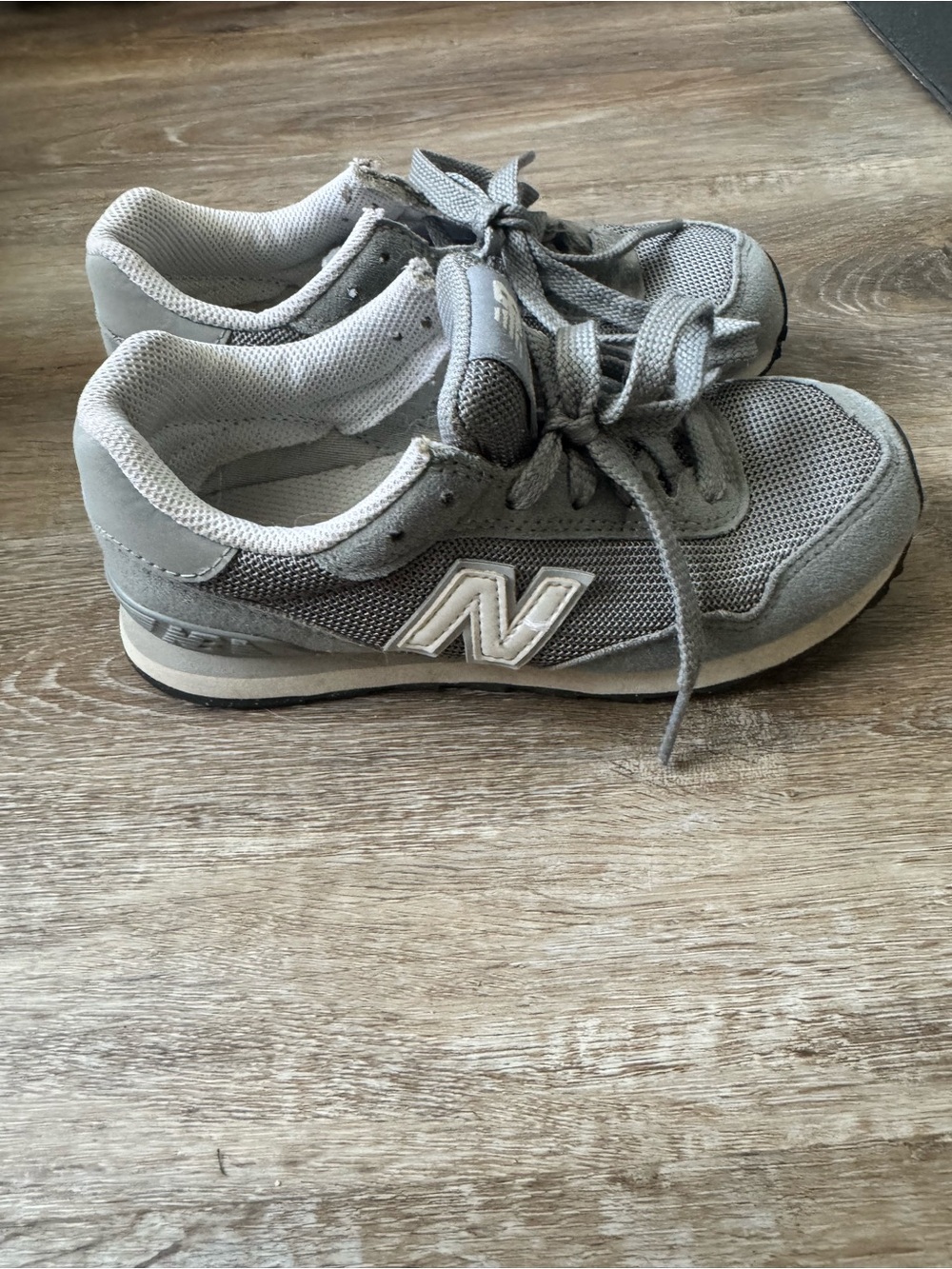 New Balance Kids Grey Mesh & Suede Sneakers